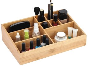 Bambusowy organizer łazienkowy na kosmetyki w naturalnym kolorze Isalys – MSV