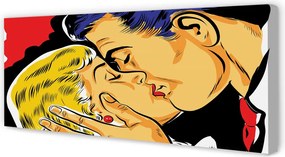 Obraz na płótnie Romantyczny Pocałunek Pary