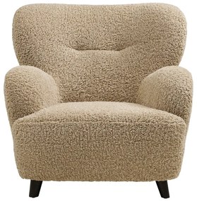 Jasnobrązowy fotel z materiału bouclé Lunaro – House Nordic