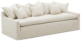 Beżowa lniana sofa 230 cm Zenira – Kave Home