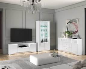 Szafka RTV BLANC 03 1D2S 160 biały połysk ML MEBLE