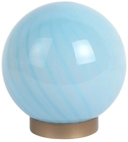 Jasnoniebieska lampa stołowa ze szklanym kloszem (wysokość 17 cm) Summer Globe – Leitmotiv