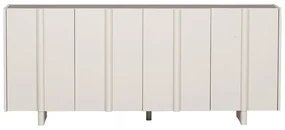Kremowa niska komoda modułowa z litego drewna sosnowego 200x85 cm Basu – WOOOD