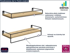 Zestaw 2 półek ściennych dąb artisan M4-B07