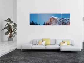 Obraz - Nocny szczyt gór (170x50 cm)