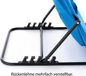 Regulowana podkładka plażowa z oparciem, niebieska, 2 sztuki