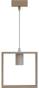 Aigostar - LED drewniana lampa wisząca na przewodzie 1xE27/9W/230V 2200K sosna
