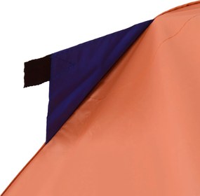 Namiot wodoodporny Campingowy 275x275 cm dla rodziny - Quick-Up, podwójna ściana, outdoor, z torbą i moskitierą Pomarańczowy Niebieski | Aosom PL