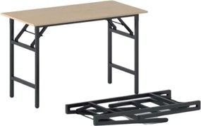 Stół konferencyjny FAST READY, 120x60 cm, czarna podstawa, buk