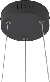 Nowoczesna lampa wisząca czarna 50 cm z wbudowaną diodą LED z 3-stopniową regulacją ściemniania - Organici