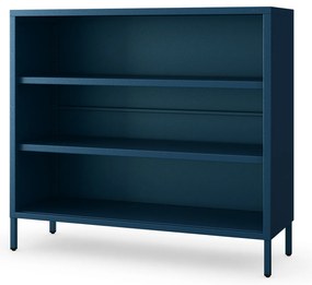 Niski regał metalowy granatowy Modern LUCA, 1000 x 900 x 350 mm