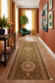 Zielony chodnik w tradycyjny wzór 100x450 cm F6-K13