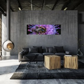Obraz pszczoły na kwiatku (170x50 cm)