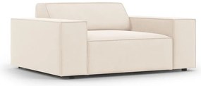 Beżowy aksamitny fotel Jodie – Micadoni Home