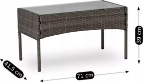 Elegancki i trwały zestaw mebli ogrodowych Campagne z technorattanu z wodoodpornymi poduszkami