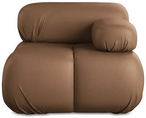 Brązowy moduł sofy z imitacji skóry (prawostronny) Lokua – Makamii