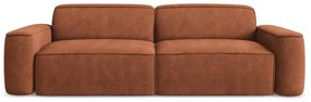 Sofa z tkaniny szenilowej w kolorze terakoty 244 cm Omao – Makamii