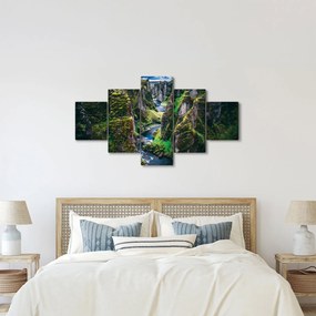 Obraz - Rzeka w skalistej dolinie (125x70 cm)