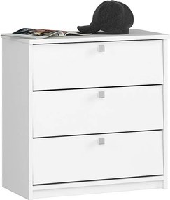 Szafka na buty AKORD MINI Biała 60 cm 3 drzwi kolor Biały mat 3 półki 60x31x62 cm