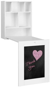 Białe składane biurko z tablicą dla 6 latka, przedszkolaka C5-S97