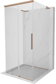 Mexen Rox-3S L kabina prysznicowa 3-ścienna rozsuwana 110 x 110 cm, transparent, miedź szczotkowana - 8C2L-110-110-65-00-3S