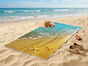 Szybkoschnący XL ręcznik plażowy SOLMARE kolorowy 100 x 180 cm, 100% mikrofibra