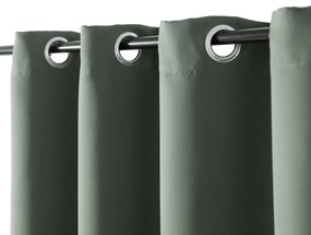 Szaro-zielona zasłona OXFORD 140x250 cm Zawieszanie: Taśma z wiązaniami