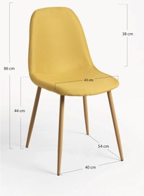 Pakiet 4 krzese z tkaniny Teok