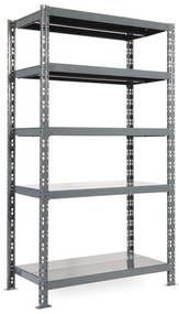 Regał półkowy 1+1 GRATIS, 1800x1200x600 mm, 5 półek, nośność półki 300 kg, podstawowy