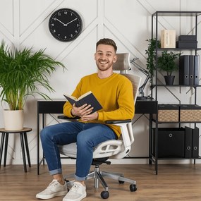 Fotel Biurowy Ergonomiczny Obrotowy SKY Beżowy Nowoczesny