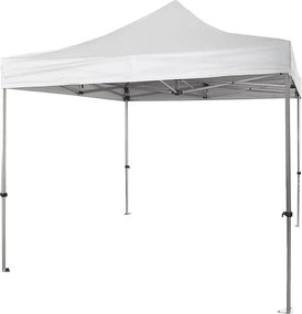 Profesjonalna składana aluminiowa altana o konstrukcji sześciokątnej Market-Pro 3X3, biała, wodoodporna