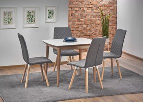 Biały stół rozkładany Barr 90–190 cm MDF – nowoczesny, lite drewno bukowe, kompaktowy