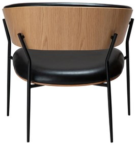 Czarny fotel z imitacji skóry Crib – DAN-FORM Denmark