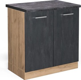 Szafka pod zlew czarny beton 80x60x81.6 r-line