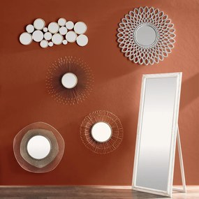 Lustro dekoracyjne FLOWER, Ø 90 cm, ozdobna rama