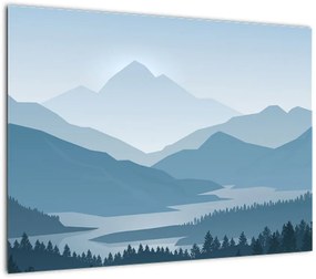 Obraz - Góry oczami grafika (70x50 cm)