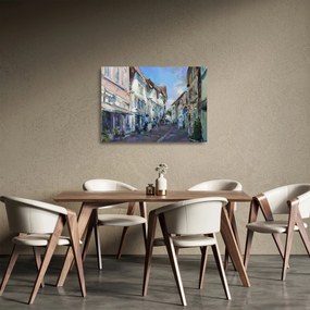 Obraz na szkle - Aleja starego miasta, malarstwo akrylowe (70x50 cm)