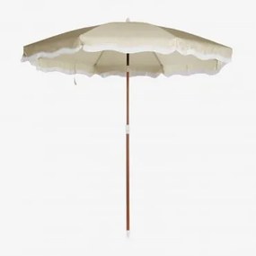 Parasol Ø230 Cm Materiał I Stal Jarko Kremowa Tapioca - Sklum