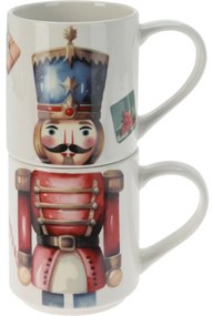 2-częściowy zestaw kubków Dziadek do orzechów, 265 ml, porcelana