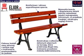 Ławka miejska Onund 150cm - 7 kolorów
