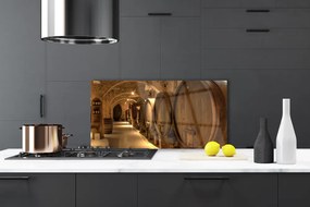 Panel nad blat kuchenny Drewniane Beczki W Starym Stylu