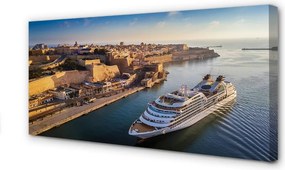 Obraz na płótnie Statek u Progu Metropolii