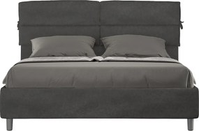 Łóżko bez stelaża tapicerowane 160x210 microfibra Szary Nandy