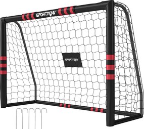 SPORTNOW Bramka do ogrodu 1,8 x 1,2 m dla młodzieży i dorosłych, solidna bramka outdoor z siatką, wyściółką, kotwami ziemnymi | Aosom PL