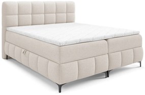 Kremowe pikowane łóżko kontynentalne 5 rozmiarów B8-L09