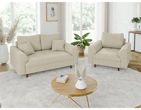 Beżowa sztruksowa sofa 150 cm Ariella – Ropez