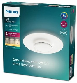 Philips 8720169195257 sufitowa oprawa LED Garnet,biała, 1x 40 W 4200 lm 2700 K IP20