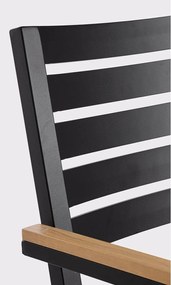 Antracytowe metalowe krzesło ogrodowe Henna – Bizzotto