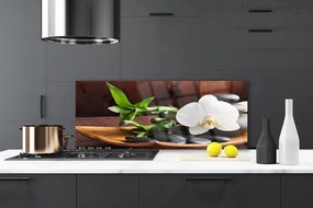 Panel Szklany Harmonijny Duet: Bambus i Storczyk