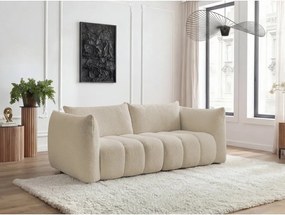 Beżowa sofa z materiału bouclé 234 cm Azra – Bobochic Paris